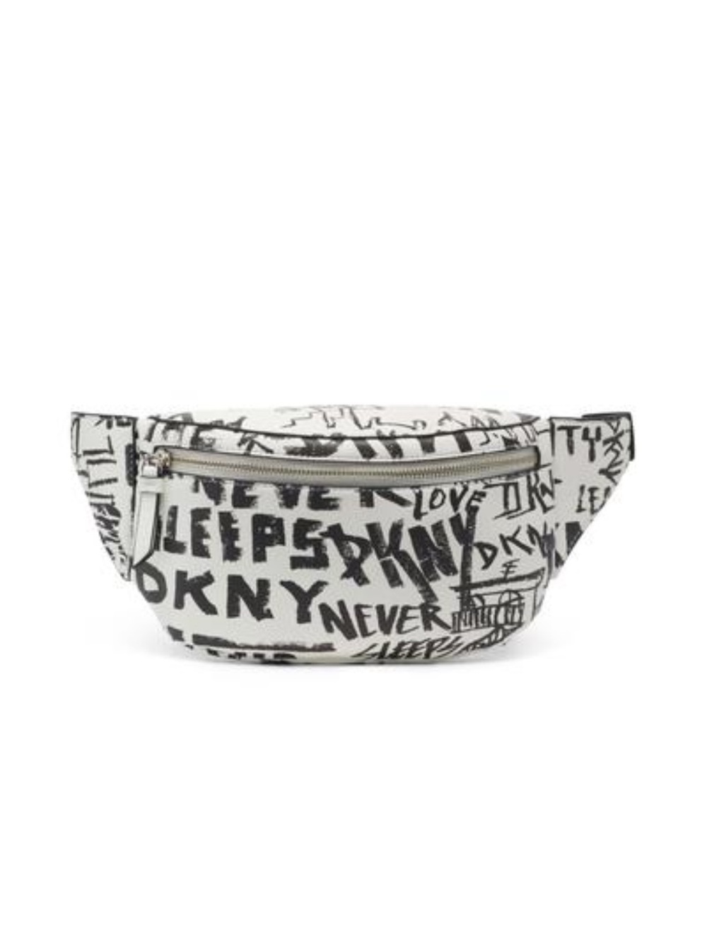 DKNY Tilly Graffiti Print White & Black Waist Belt Bag